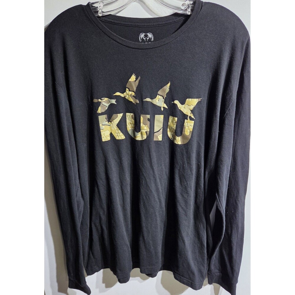 KUIU Valo Duck Long Sleeve T-Shirt In Black Size XL